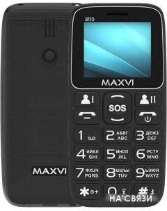 Кнопочный телефон Maxvi B110 (черный)