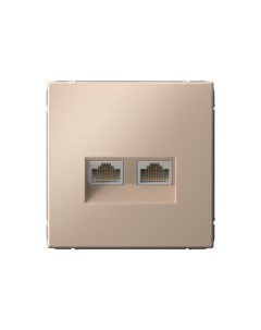 Розетка SE ArtGallery комп. 2хRJ45 (без рамки) песочный GAL001288 Systeme electric