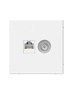 Розетка SE ArtGallery TV+комп. RJ45 кат. 5Е (без рамки) белый GAL000189 Systeme electric