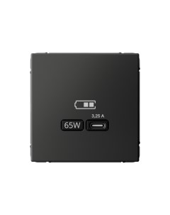 Розетка SE ArtGallery USB С 65Вт высок.заряд. (без рамки) базальт GAL001427 Systeme electric