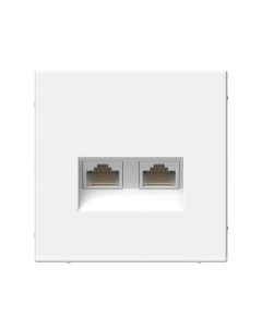 Розетка SE ArtGallery комп. 2хRJ45 (без рамки) белый GAL000188 Systeme electric