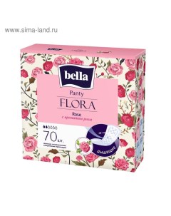 Прокладки женские гигиенические ежедневные Panty FLORA Rose с ароматом розы по 70 шт. Bella