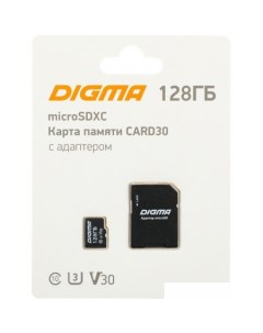 Карта памяти MicroSDXC Class 10 Card30 DGFCA128A03 Digma