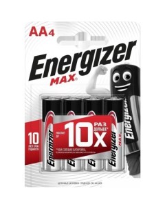 Батарейка MAX E91 LR6/AA BP4/48 4 шт Energizer