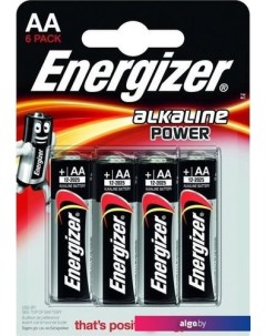 Батарейка Alkaline Power LR6 AA BL4 638377P 4 шт Energizer