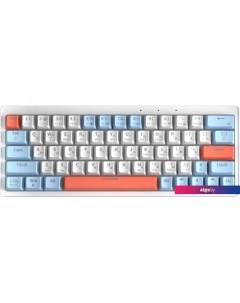 Клавиатура ZA63 Pro White Blue Orange (TNT Yellow) Cyberlynx