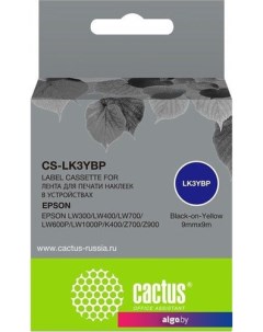 Картридж CS-LK3YBP (аналог Epson LK3YBP) Cactus