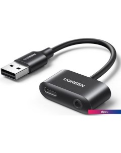 Адаптер CM397 80897 USB Type-A - USB Type-C + 3.5mm Ugreen