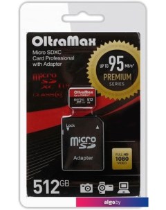 Карта памяти Premium Series microSDXC 512GB OM512GCSDXC10UHS-1-PRU3 (с адаптером) Oltramax