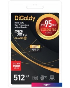 Карта памяти Extreme Pro microSDXC 512GB DG512GCSDXC10UHS-1-ELU3 (без адаптера) Digoldy