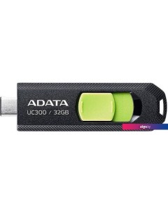 USB Flash UC300 32GB (черный/зеленый) Adata