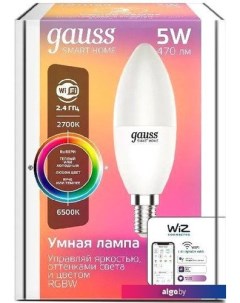 Светодиодная лампочка Smart Home E14 5 Вт 2700-6500K 1190112 Gauss