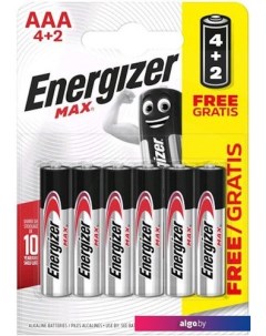 Батарейка Max LR03 AAA BL4+2 6 шт. E300157304P Energizer