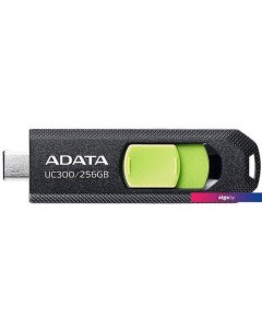 USB Flash UC300 256GB (черный/зеленый) Adata