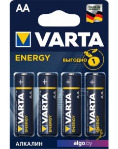 Батарейка Energy LR6 AA Alkaline 04106213414 4 шт Varta