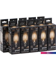 Светодиодная лампочка LED Filament Candle E14 7 Вт 2700 К 103801107 (10 шт) Gauss