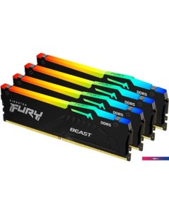 Оперативная память FURY Beast RGB 4x16ГБ DDR5 5200 МГц KF552C40BBAK4-64 Kingston