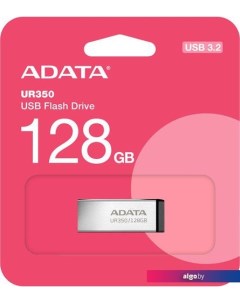 USB Flash UR350 128GB UR350-128G-RSR/BK (серебристый/черный) Adata