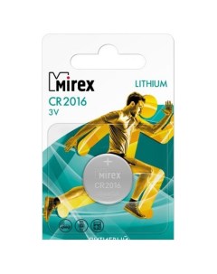 Батарейка CR2016 литиевая блистер 2 шт 23702-CR2016-E2 Mirex