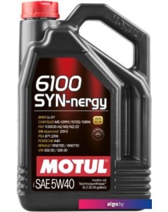 Моторное масло 6100 Syn-nergy 5W-40 5л Motul