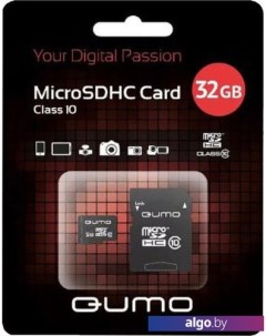 Карта памяти microSDHC QM32GMICSDHC10U3 32GB (с адаптером) Qumo