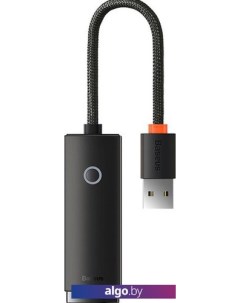 USB-хаб Lite Series 4-Port USB-A WKQX030001 (0.25 м, черный) Baseus