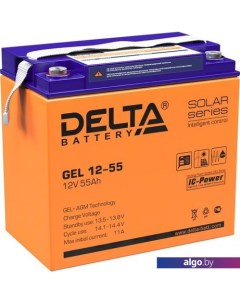 Аккумулятор для ИБП GEL 12-55 (12В/55 А·ч) Delta