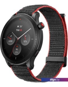 Умные часы GTR 4 (черный, с черным нейлоновым ремешком) Amazfit