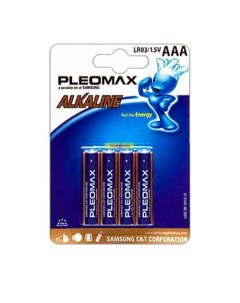 Батарейки Alkaline AAA 4 шт. Pleomax