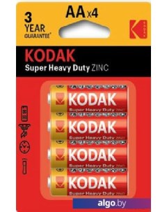 Батарейка Super Heavy Duty Zinc AA R6-4BL 4 шт Kodak