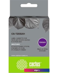 Картридж CS-TZES251 (аналог Brother TZES251) Cactus