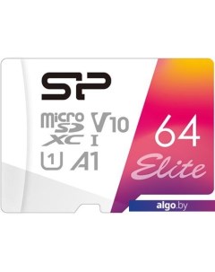 Карта памяти Elite microSDXC SP064GBSTXBV1V20SP 64GB Silicon power