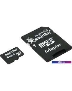 Карта памяти Smart Buy microSDXC SB64GBSDCL10-01LE 64GB (с адаптером) Smartbuy