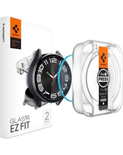 Защитное стекло EZ FIT Glas.TR для Galaxy Watch 6 Classic (43mm) AGL07067 (2шт) Spigen