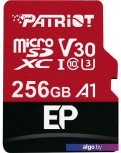 Карта памяти microSDXC EP Series PEF256GEP31MCX 256GB (с адаптером) Patriot