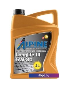 Моторное масло Longlife III 5W-30 4л Alpine