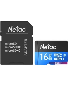 Карта памяти P500 Standard 16GB NT02P500STN-016G-R (с адаптером) Netac