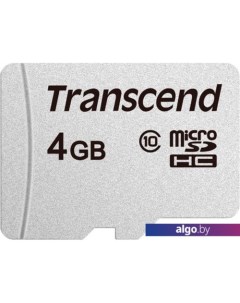 Карта памяти microSDHC 300S 4GB Transcend