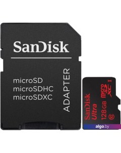 Карта памяти Ultra microSDXC UHS-I (Class 10) 128GB (SDSDQUI-128G-G46) Sandisk