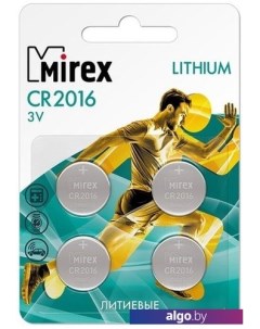 Батарейки CR2016 4 шт 23702-CR2016-E4 Mirex