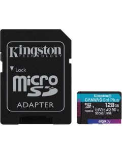 Карта памяти Canvas Go! Plus microSDXC 128GB (с адаптером) [SDCG3/128GB] Kingston