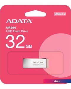 USB Flash UR350 32GB UR350-32G-RSR/BG (серебристый/коричневый) Adata