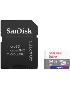 Карта памяти Ultra SDSQUNR-064G-GN3MA microSDXC 64GB (с адаптером) Sandisk