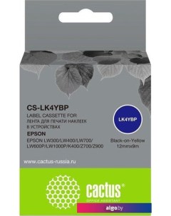 Картридж CS-LK4YBP (аналог Epson LK4YBP) Cactus