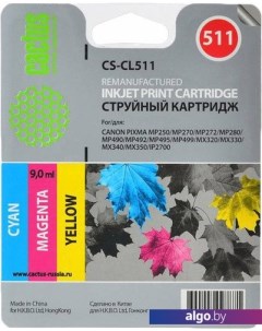 Чернила CS-CL511 многоцветный (аналог Canon CL-511 Color) Cactus