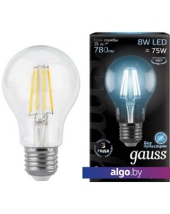 Светодиодная лампа Filament A60 E27 8 Вт 4100 К 102802208 Gauss