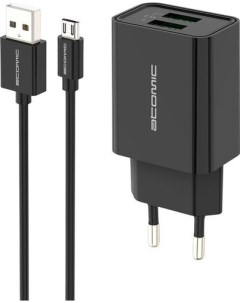 Сетевое зарядное U400 microUSB (черный) Atomic