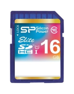 Карта памяти SDHC Elite UHS-1 (Class 10) 16 GB (SP016GBSDHAU1V10) Silicon power