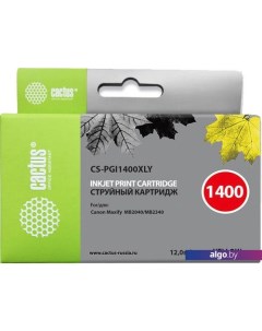 Картридж CS-PGI1400XLY (аналог Canon PGI-1400XL Y) Cactus