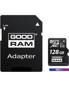 Карта памяти M1AA microSDXC M1AA-1280R12 128GB (с адаптером) Goodram